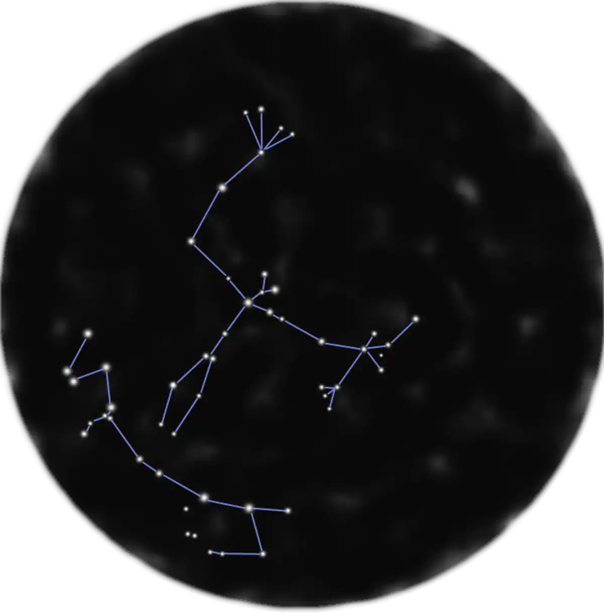 The constellation Tagai. The curve of stars towards the bottom left are the stars of Scorpius. [Wikimedia/Osiris](https://commons.wikimedia.org/wiki/File:Tagai.png), [CC BY-SA](https://creativecommons.org/licenses/by-sa/4.0/)